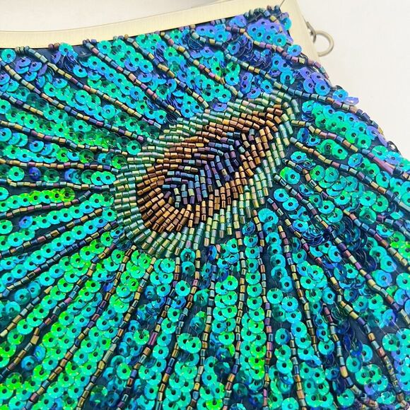 Vintage Style Peacock Beaded Evening Bag Clutch - Picture 4 of 7